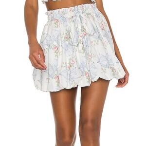 NWT LoveShackFancy Cheyanne Coquette Bow Bubble Skirt Size XS